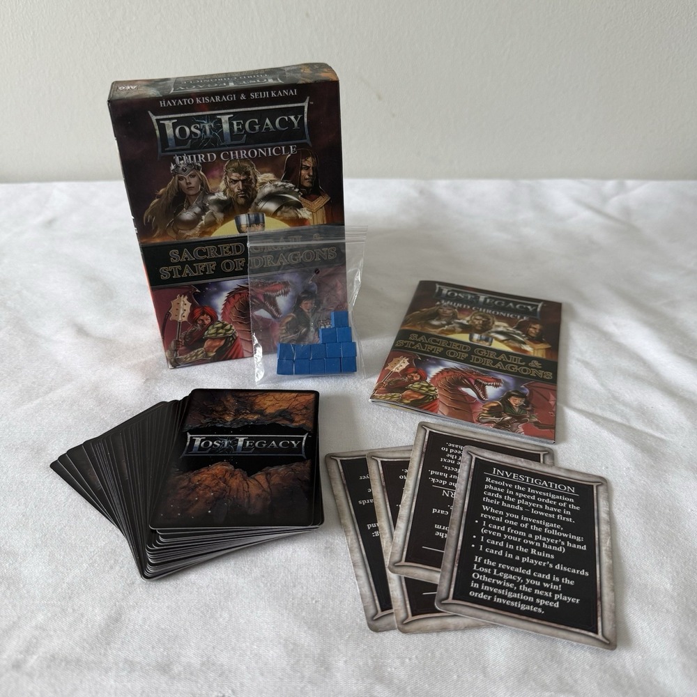 Lost Legacy Third Chronicle Sacred Grail & Staff Of Dragons Card Game Complete